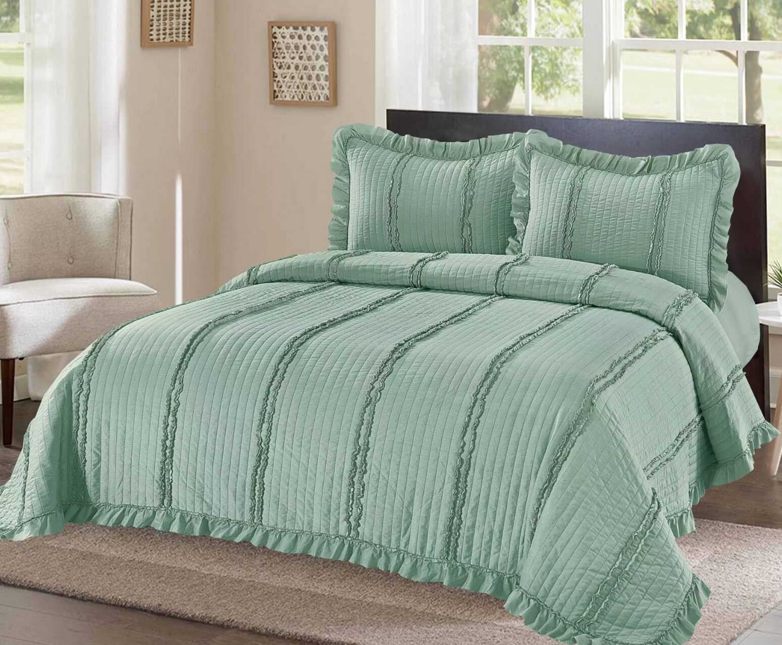 Cuvertura de pat bumbac satinat - 3 piese | 12462-P