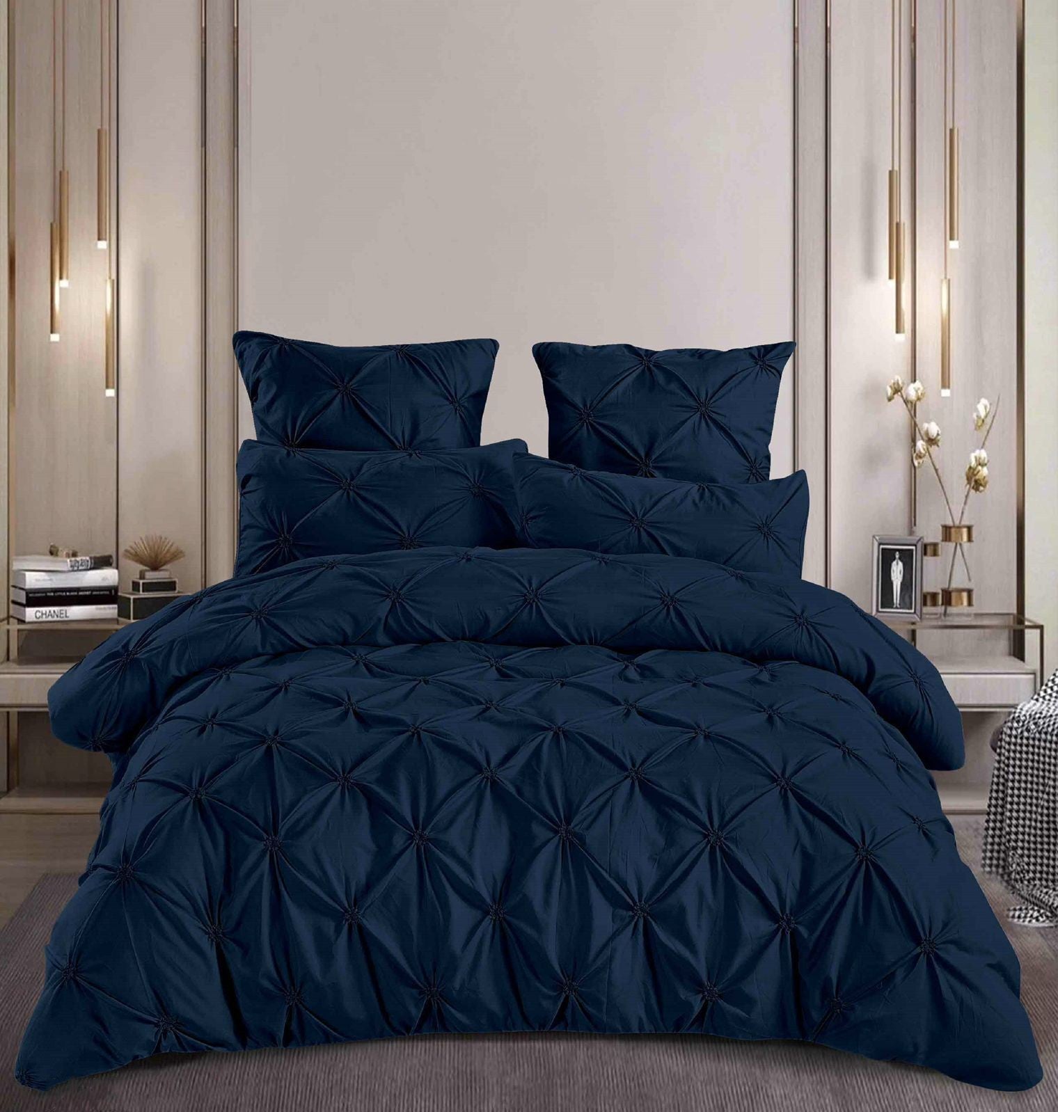 Lenjerie de pat 100% bumbac finet - Deluxe - cu elastic - 6 piese | 16568-PR